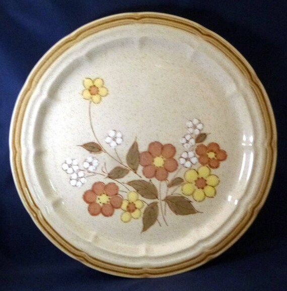 Vintage Crown Manor Floral Garden Hand Painted Stoneware