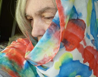 Hand Painted Silk RESORT Fashion - We make Chemise, Hip Length Tunic, Floaty Midi or Sarong - Wedding fabrics