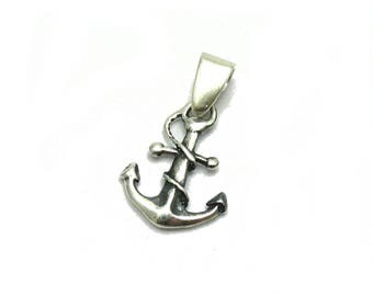 PE001171 Sterling Silver Pendant charm Solid 925 Anchor