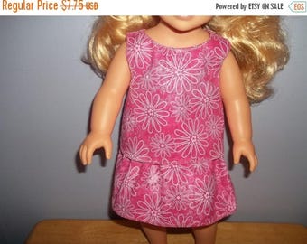 American 18 Inch Doll Clothes Top and Skirt pink with flowers on it