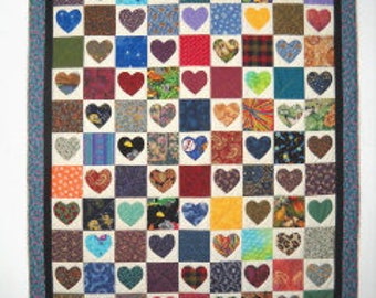 Heart Match Quilt Pattern by Curlicue Creations, I-Spy Quilt Pattern