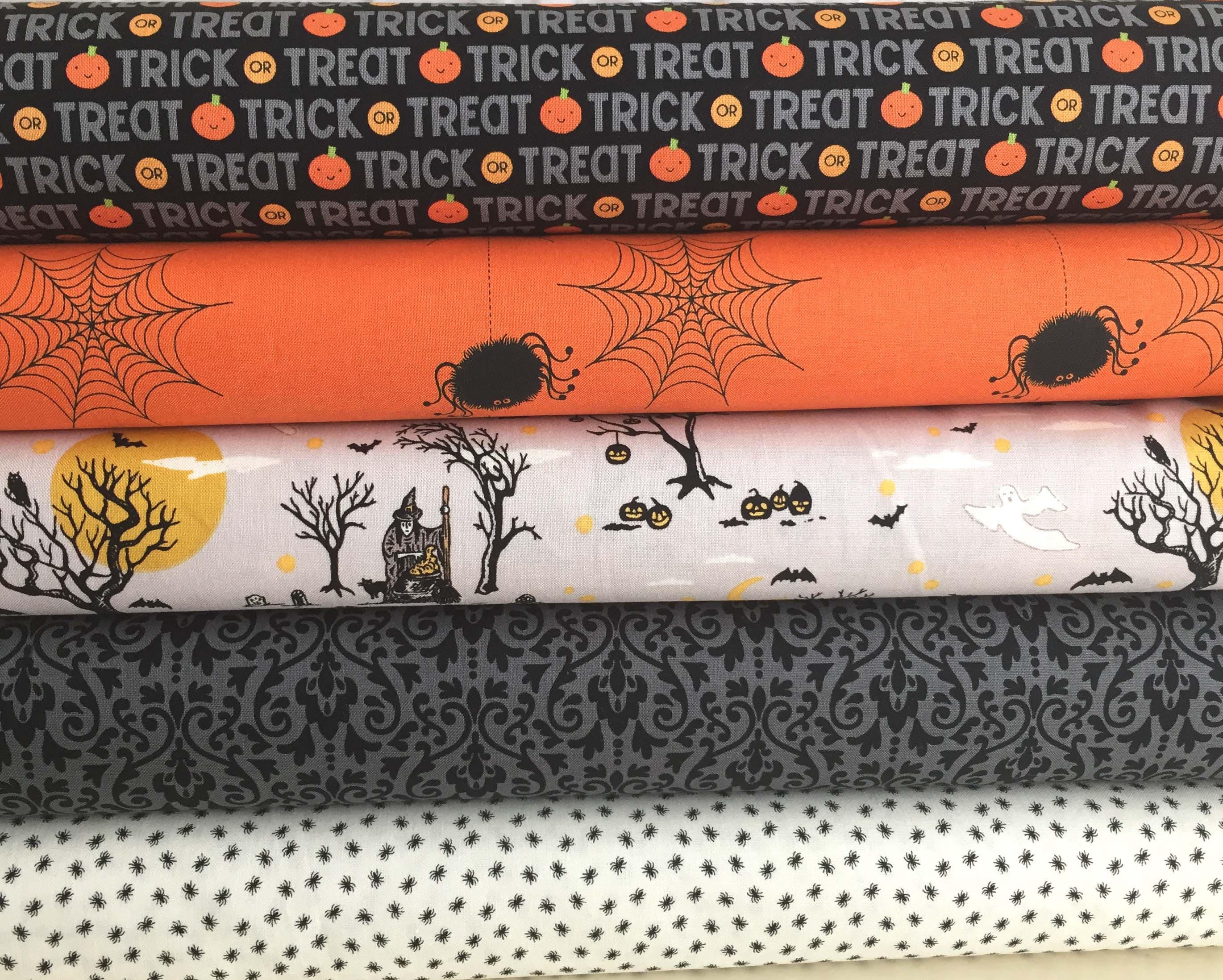 Halloween Fabric Bundle of 5 From Riley Blake Fabrics All