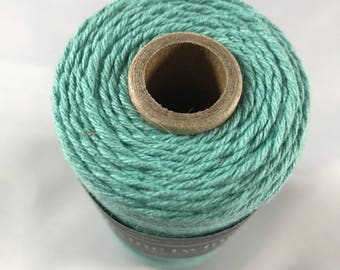 Divine Twine - 100% Cotton - One Color - Your Choice of Color and Quantity - New Solids - Bakers Twine - Teal Shown