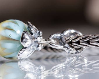Small core Dangle SRA Lampwork Bead european charm bracelet BHB sterling silver