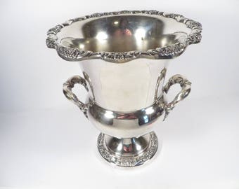 Vintage Silver Plate Champagne Bucket - Silver Plate Trophy Champagne Bucket