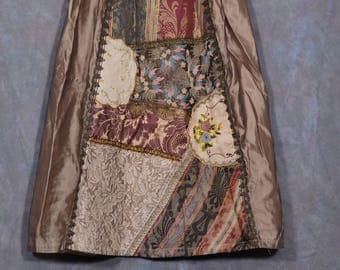 Vintage Crazy Quilt style skirt ala 80s 90s