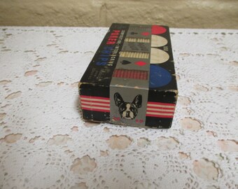 Vintage Plastic Poker Chips - Peau Doux French Bulldog Poker Chips - Antique Poker Chips