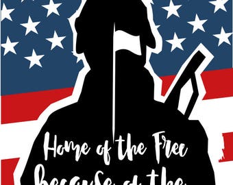 Download SVG - AMERICA Land of the Free because of the Brave ...