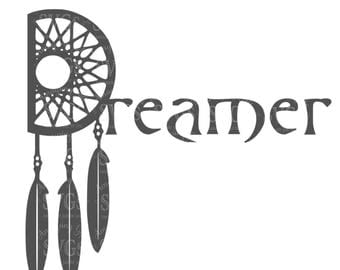 SVG - Dreamer - Dream Catcher svg - tshirt svg - tumbler decal svg - iron on svg - native american art - dreamcatcher -