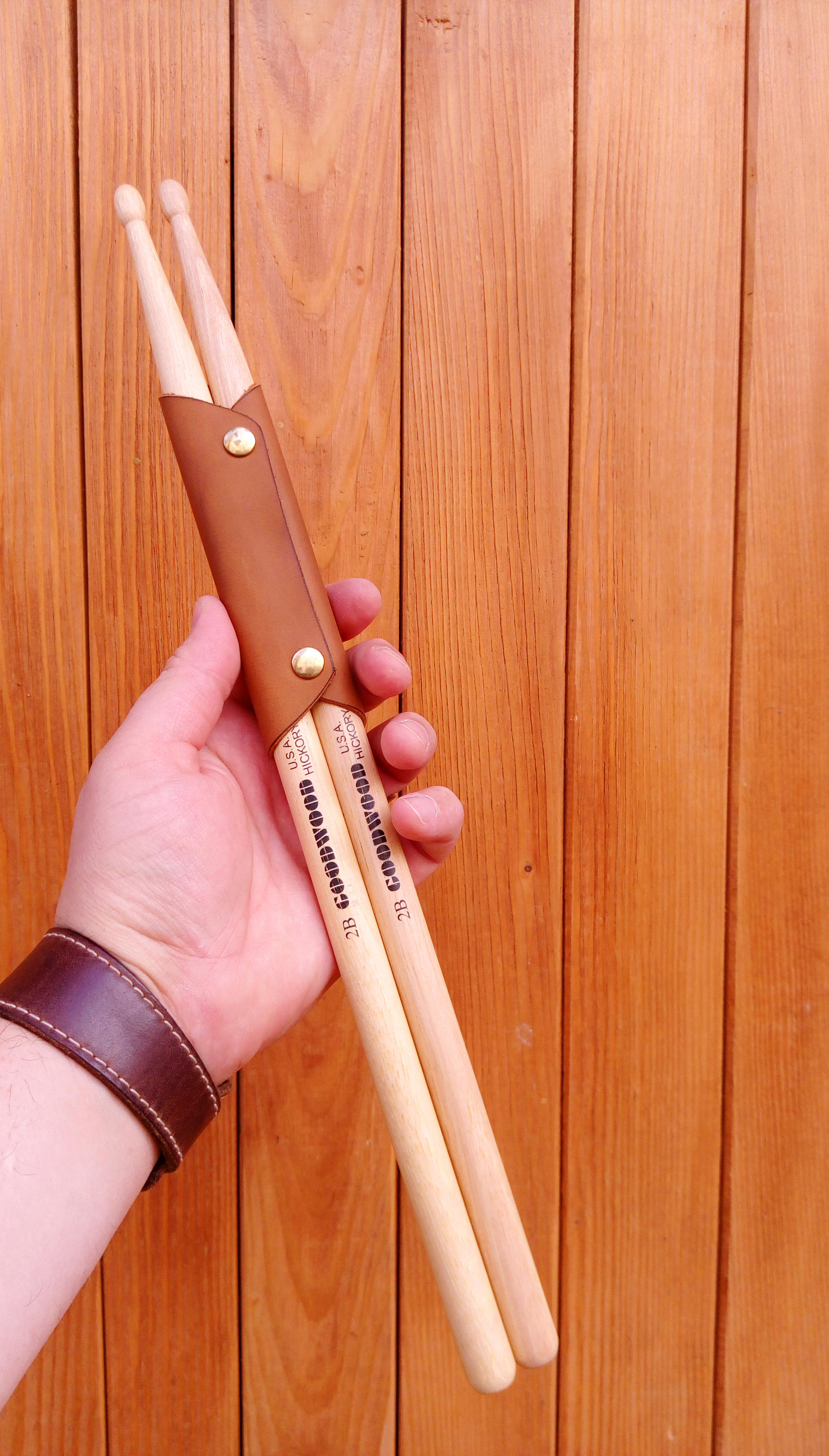 Personalized leather drumstick bag drumstick holderleather