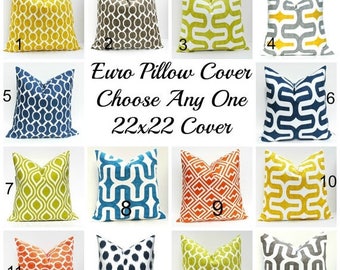 15% Off Sale Euro Pillow Covers 22x22 Pillow Covers Floor Pillow Covers Floor Cushions ONE Sham Euro Pillow Sham Floor Pillow Door room prin