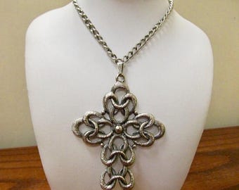 ON SALE SARAH Coventry Large Interlocking Cross Necklace Item K # 3036