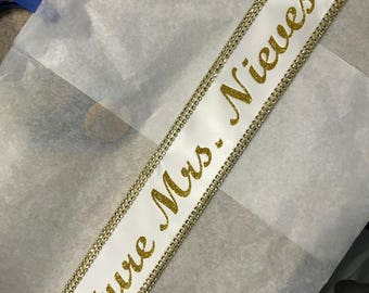 Pageant sashes, bridal party sash, Bride to Be , Bachelorette party supplies, bridal party favors , custom pageant sashes you choose colors