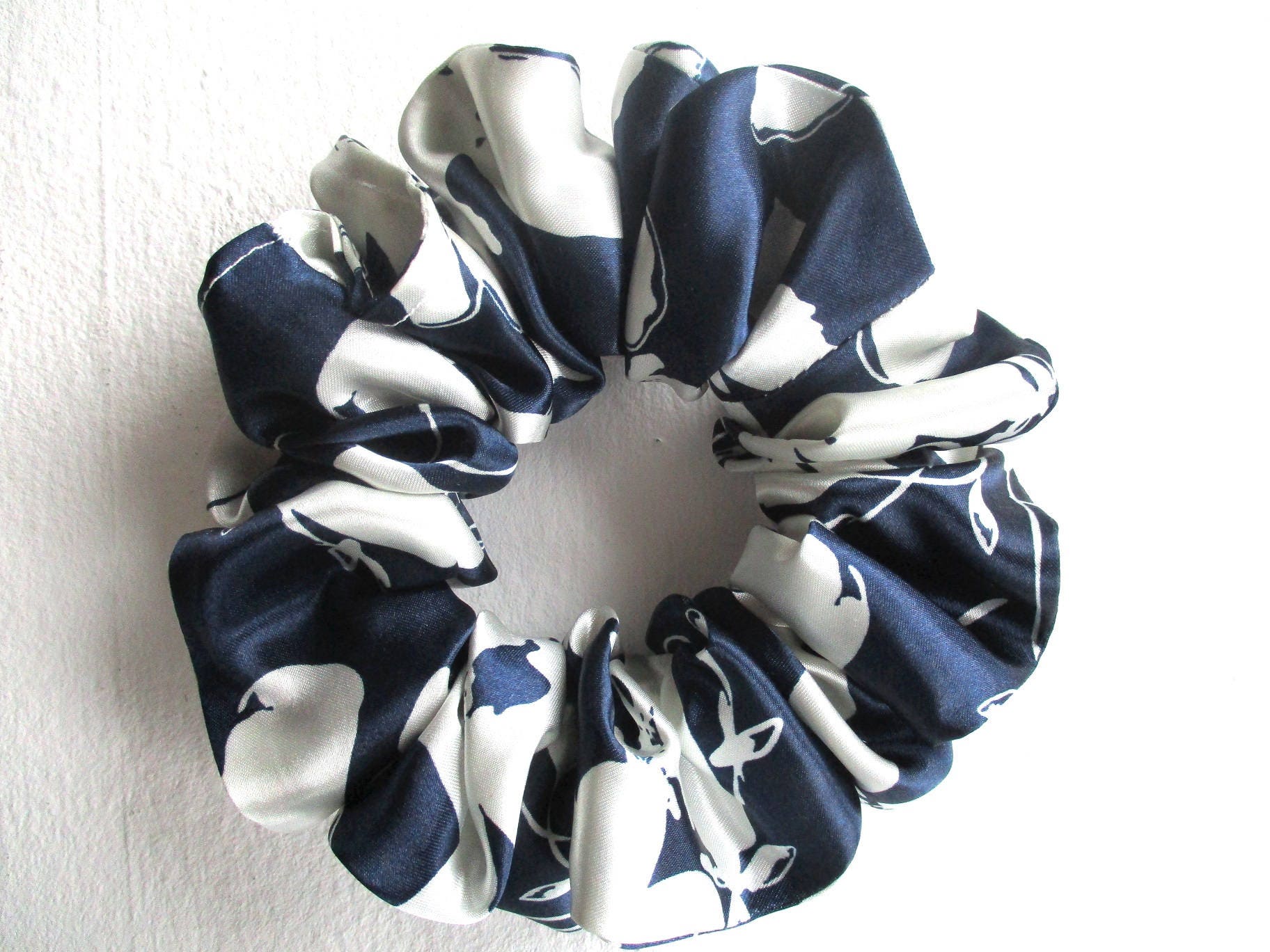 Blue Floral Hair Scrunchie - wide 8
