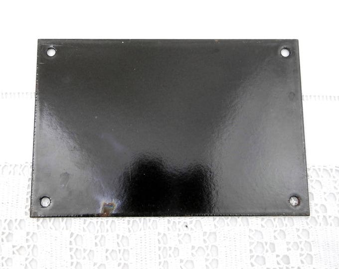 Blue and White Enamel Metal Number Plaque 117, Vintage French House Street Enameled Sign