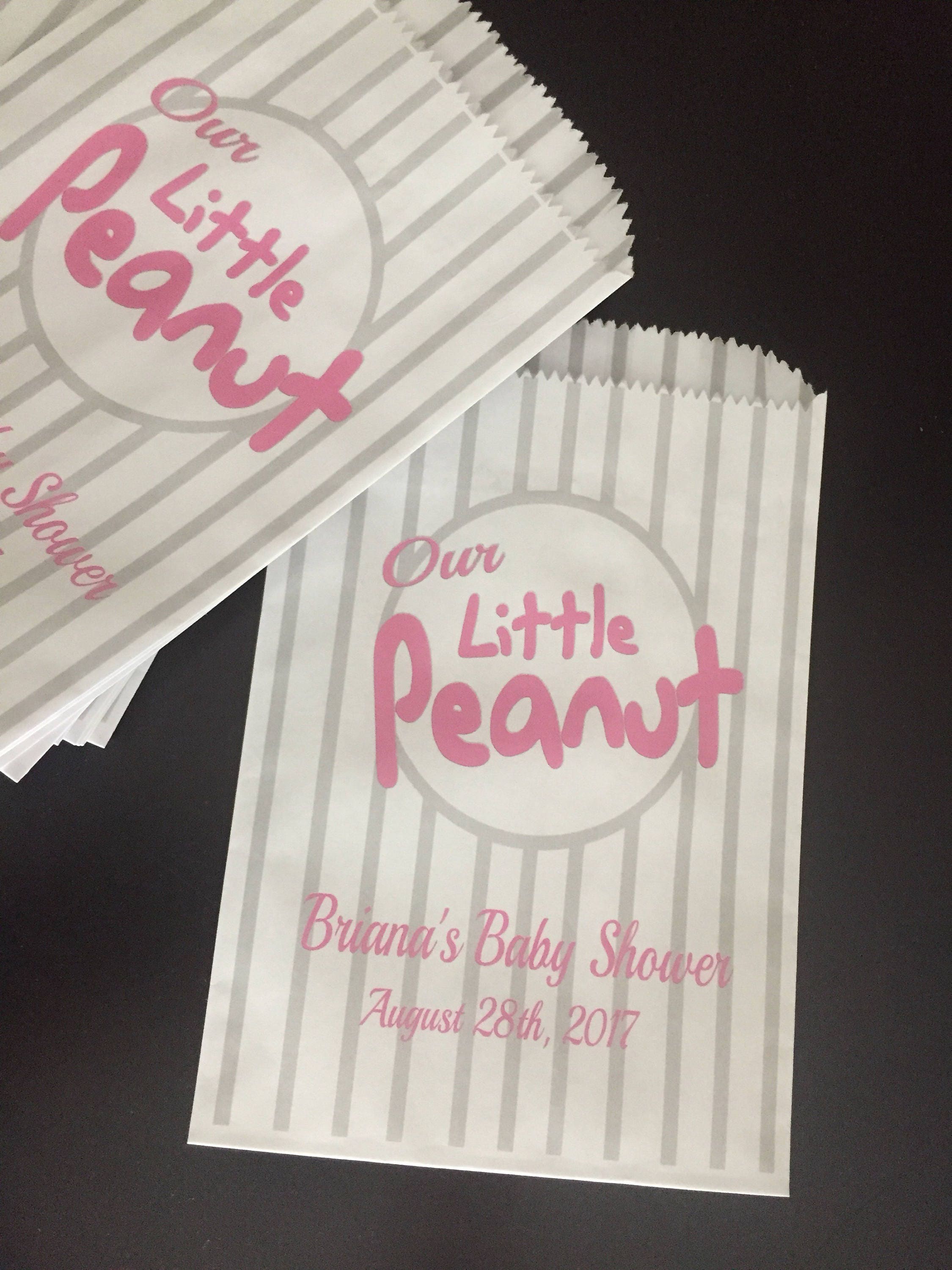 Peanut Baby Shower Favor Bags: 20 Personalized Little Peanut