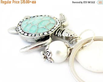 Sea Turtle Keychain, Turtle Keyring, Beach Keychain, Car Accessory, Cute Turtle Keychain, Beach Inspired Keyring, Beach Gift, KY29