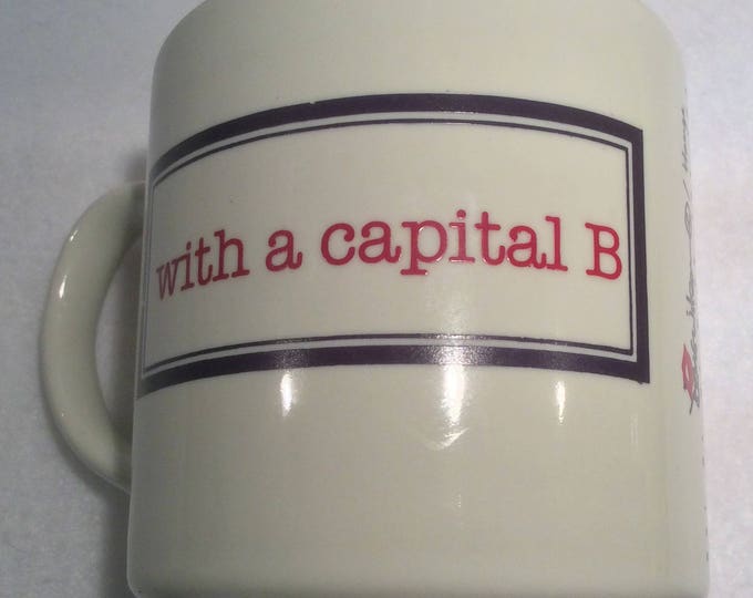 Retro Mug, Bruce With A Capital B, Grindley Unique Coffee Mug For Man, Personalized Ceramic Mug Gift For Him, England