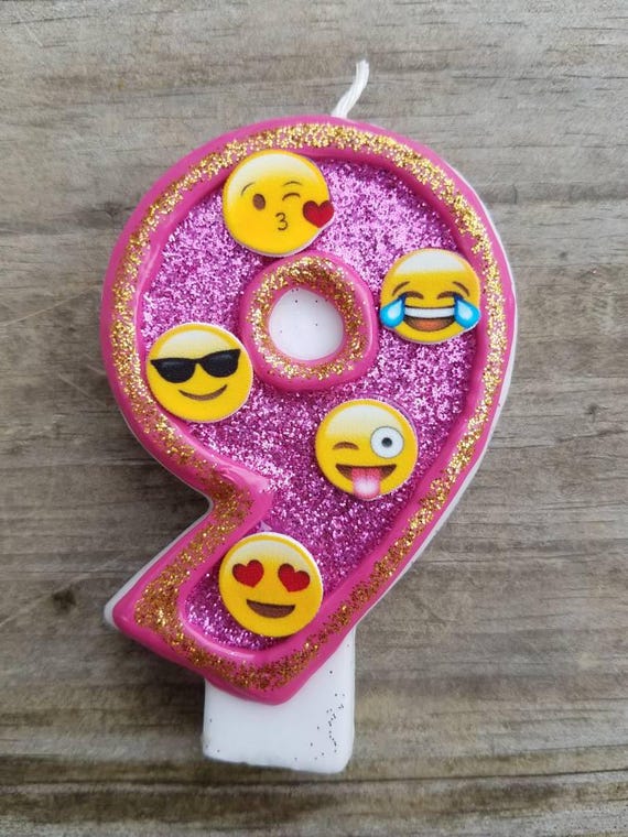 Emoji birthday candle