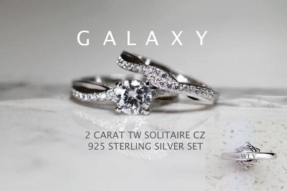 reserved for celia soto ramos star trek tungsten and 925 sterling silver 2 carat cz wedding ring set 8mm star fleet insignia - Star Trek Wedding Ring reserved for celia soto ramos star trek tungsten and 925 sterling silver 2 carat cz wedding ring set 8mm star fleet insignia - Star Trek Wedding Ring