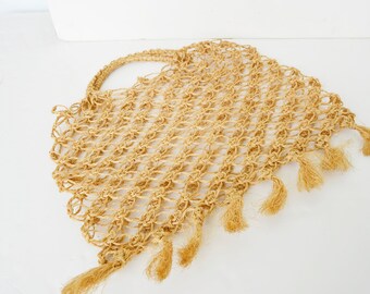Macrame bag, natural woven bag