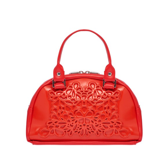 Red color crossbody bag / MeDusa red bags/ vegan crossbody bag