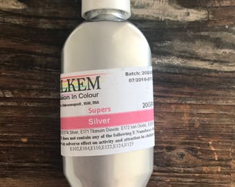Silver Metallic Luster Hightlighter Supers Dust by Rolkem 20 Gram