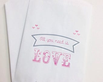 ON SALE Custom Personlized Favor Bags, Candy Buffet Bags, Wedding Candy Bags, Candy Bar, Gift Bags