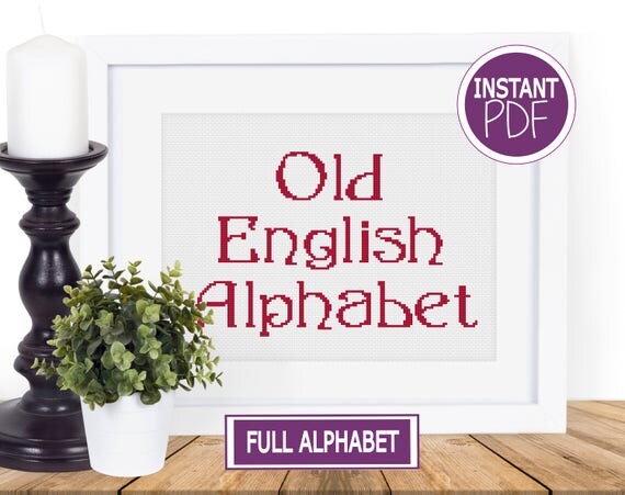 Cross Stitch Alphabet Old English Cross Stitch PDF Oldy