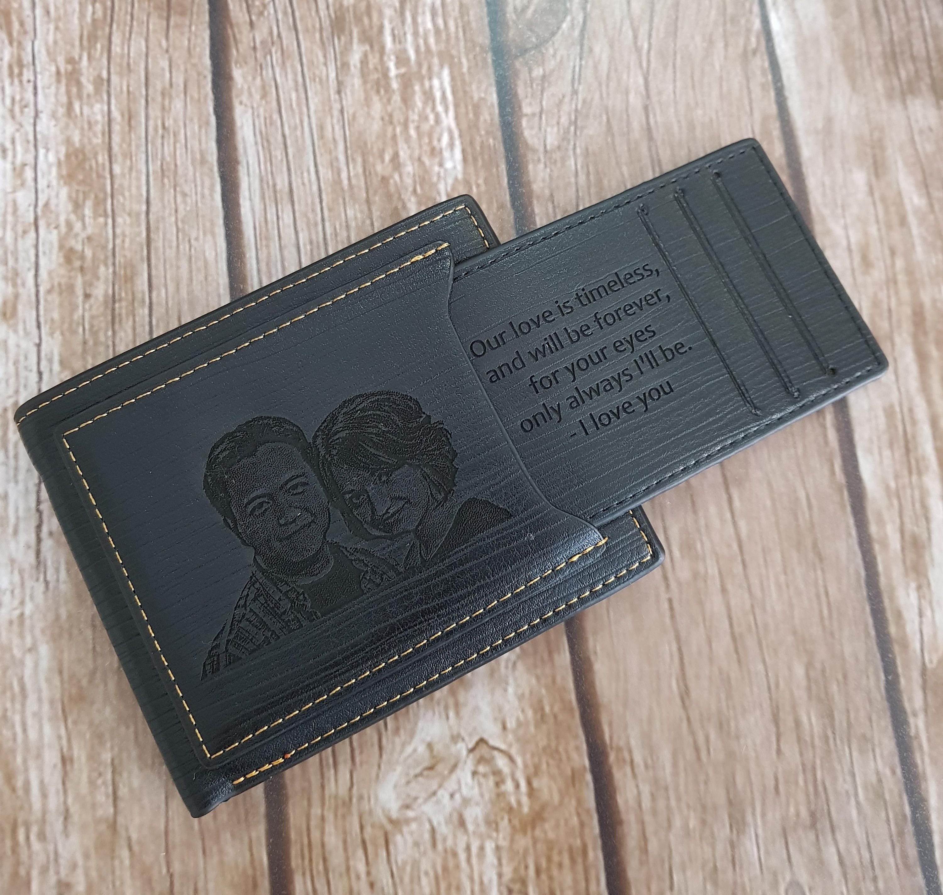 men&#39;s wallet personalized mens wallet custom engraved