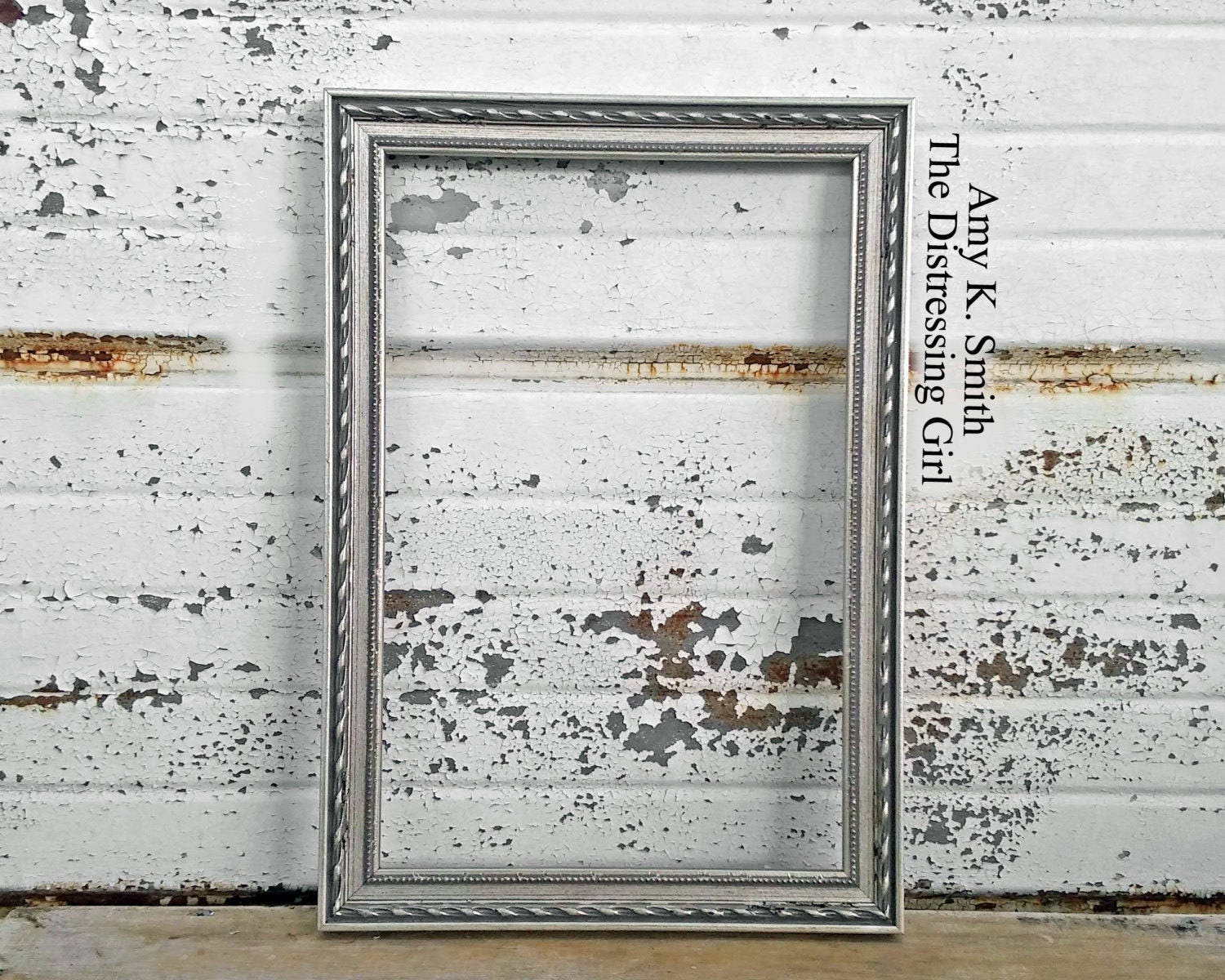 16x16 Metallic Silver Frame One 16 by 16 Square Silver Picture Frame