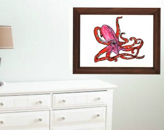 Whimsical Wall Art whimsical octopus | etsy Whimsical Wall Art whimsical octopus | etsy