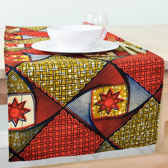 African Print Table Runner Table Runner Kitchen And Dining