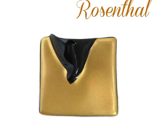 Rosenthal Germany Brooch - Vintage Studio Linie Modernist Glass Brooch, Johan Van Loon Pin, Gift for Her