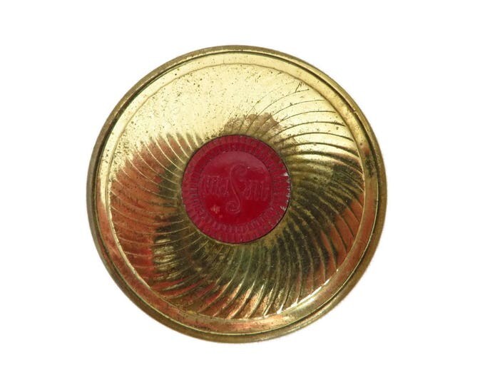Vintage Coty NY Rouge | Sub-Deb Air Spun Dahlia Rouge | Gold Tone 1950s Collectors Compact