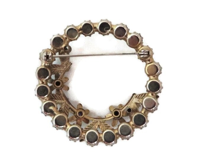 Weiss Demi Parure Brooch and Earrings Set Vintage Weiss Jewelry Signed Weiss Jewelry