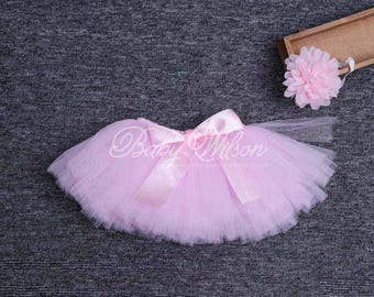 RTS PINK Tutu Baby Tutu Newborn Tutu Set Tutu And Headband Set Sweet Pink Radiance Tutu Set Pink Baby Tutu Baby Girl Tutu Newborn Photo Prop