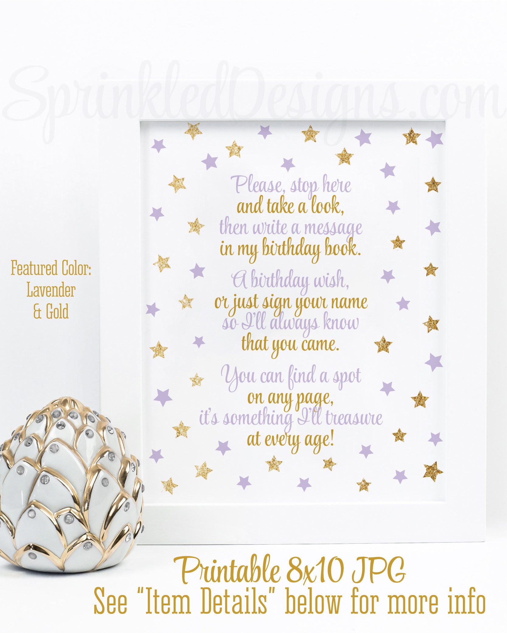 Birthday Guest Book Sign Printable Please Sign My Book