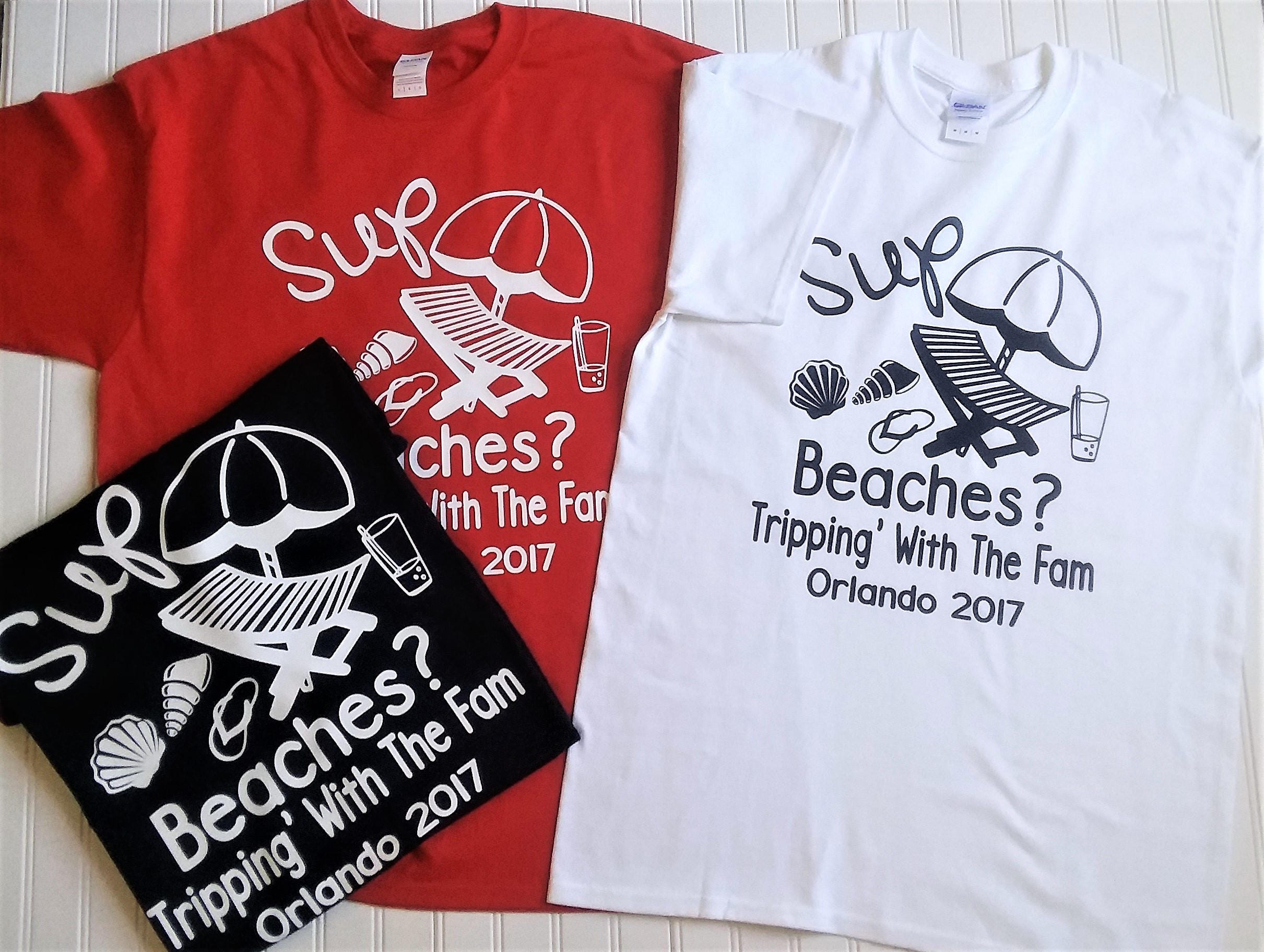 Beach Themed Family Vacation Shirts Sup Beaches Family Tees