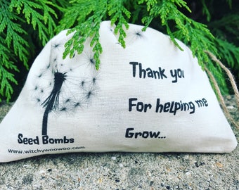 Seed bombs • Botanical seeds • seed ball • weddings • christening • baptism • memorial • teachers gift