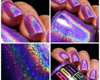 Holographic nail polish, holo nail polish, I'm a princess because I'm confident