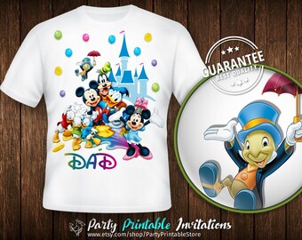 Disney Iron On Transfer, Dad Disney Shirt ,Disney Shirts, Disney Birthday Shirts for Dad, Disney Shirts for Family, Instant Download