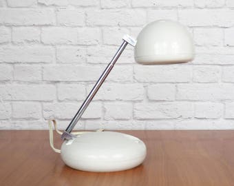 Vintage Retro TENSOR Eyeball Lamp Telescoping Desk Lamp Task Light White