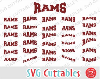 Rams EZ Layouts, svg, eps, dxf, Set of 30, Digital Cut File for cutting machines
