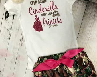 Step aside Cinderella there's a new Princess in town. Princess outfit. Ruffle butt diaper cover.