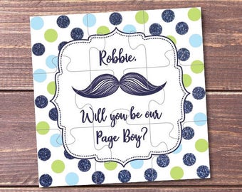 Will You Be Our Page boy, Personalized Page boy Invitation, Page boy Puzzle, Page boy Proposal, Page boy Puzzle Invitation, Asking Page boy