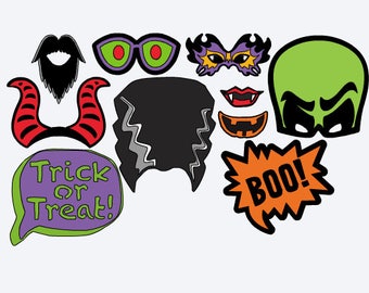 Halloween Photo Booth Props - Halloween Photo Props - Photo Booth Props - Halloween Party - Halloween - Halloween Picture Props