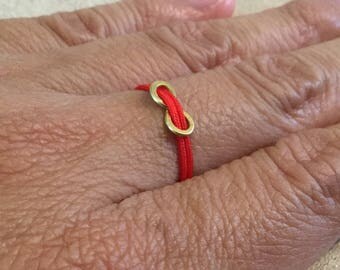 Infinity Ring. String Ring Band. String of Fate. Good Luck Ring. Evil Eye. Protection. Friendship. Love Token.