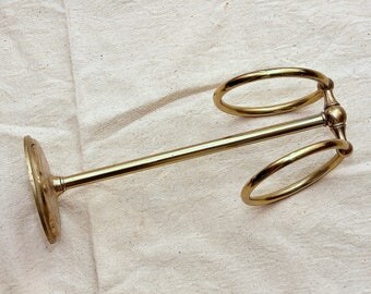 vintage brass towel bar standing towel ring towel holder gold color hand towel rack facial towel face towel holder metal regency luxury
