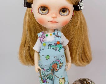 Blythe overalls, blythe overalls and t-shirt set, blythe overalls set, pure neemo overalls, blythe dungarees, pure neemo dungarees